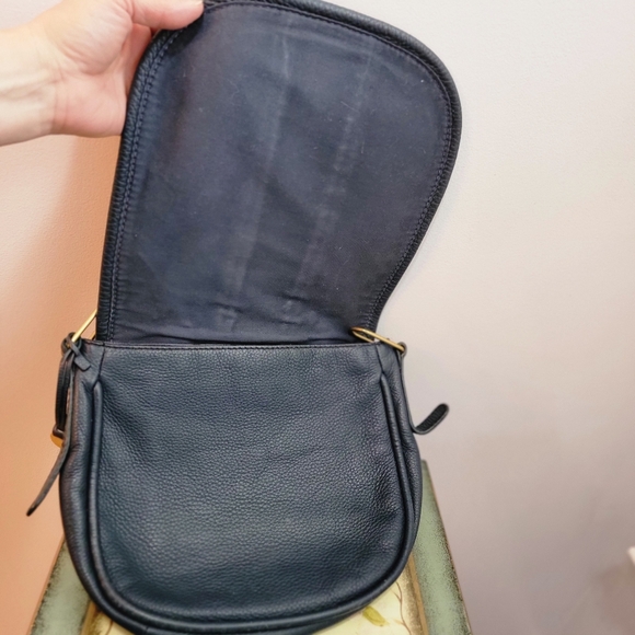 Fossil Rumi Navy Leather, Blue, Burgundy Suede with Pink Accent Crossbody - Picture 7 of 13